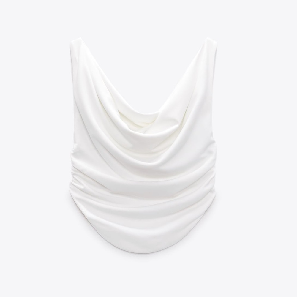 ZARA Draped crop top size M - Picture 6 of 9